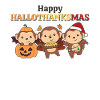 Happy Hallothanksmas Monkey Christmas Monkey