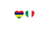 Mauritius Italy Heartbeat Flag Mauritian