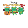 Happy Hallothanksmas Dragon Christmas Dragon