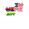 Maurice USA Flag Mauricien américain