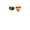 Mozambique Spain heartbeat flag Mozambican