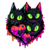 Cat Lover Psychedelic Cat Art EDM Festival Rave