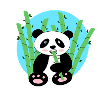 Panda and bamboo