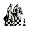 Cavalier et fou d'échecs