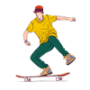 SKATER, comic, drawing