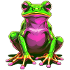 Neon Frosch bunt