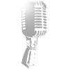 White retro microphone