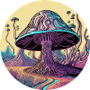 Psychedelic Mushroom Tree Valley