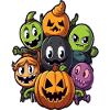 Funny Halloween Pumpkin & Zombie Shirt