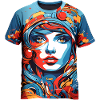 Abstrakte Gesichts Shirt