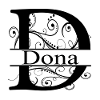 Monogram with the name Dona