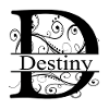 Monogram with the name Destiny