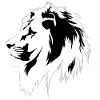 Lion Portrait (black)
