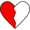 HALF RED HEART LEFT SIDE