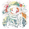 Cool astronaut i retro look