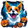 Corgi halloween ghost