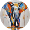 Elefant im Farbeimer