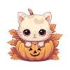 Halloween Kitten Pumpkin Cat