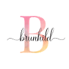 B | Monogramme | Nom | BrunhildAquarelle
