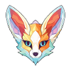 Fennec Fuchs Bunte Aquarell-Tierillustration