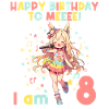 Anime Mandga K-Pop KPop Girl 8 ° compleanno