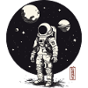 Astronaut on the moon