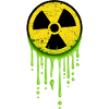 Nuclear Radioactive Symbol Warning Green Glibber