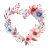 Flower Heart Wreath