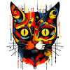 Chat d’art abstrait