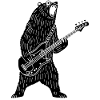 Ours noir guitariste