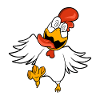Funny hypnotized chicken