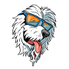 Cool dog with sunglasses