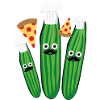 Pizza,cucumber , cucumbers, Italian,italo, Italy