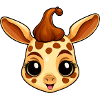 Kawaii Giraffe: Süßer Kopfblick