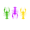 Mardi Gras Langusten Narrenhut Perle