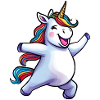 Cute funny dancing unicorn