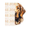 Golden Retriever Lovers Geometry Art