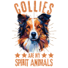 Collie Lover Geometry Collie Art