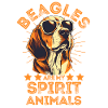 Beagle mit Sonnenbrille