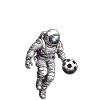 Astronaut Soccer Space