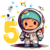 Little Astronaut 5th Birthday