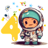 4e anniversaire du petit astronaute