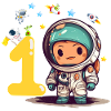 Petit astronaute 1er anniversaire