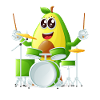 Drums Drummer Drummer Avocado