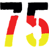 Symbole de numéro 75 Allemagne