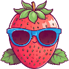 Cool kawaii strawberry: fruity trendsetter