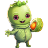 Green Alien Meets Avocado: Healthy
