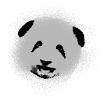 Panda,panda bear,bear,graffiti,grey
