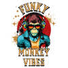 Monkey Sunglasses Headphones Music Funky Vibes