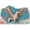Pegasus mit Vögeln